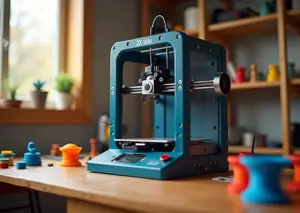 3D-принтер с открытым хотендом и инструментами для очистки сопла в домашней мастерской