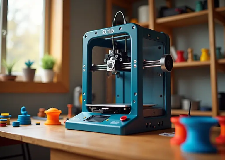 3D-принтер с открытым хотендом и инструментами для очистки сопла в домашней мастерской