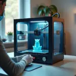 Безопасное рабочее место с 3D-принтером оборудованное вентиляцией и противопожарными средствами